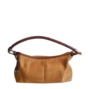 Fossil Women's Carmel Pebble Leather Boho Y2K Western Tan Purse